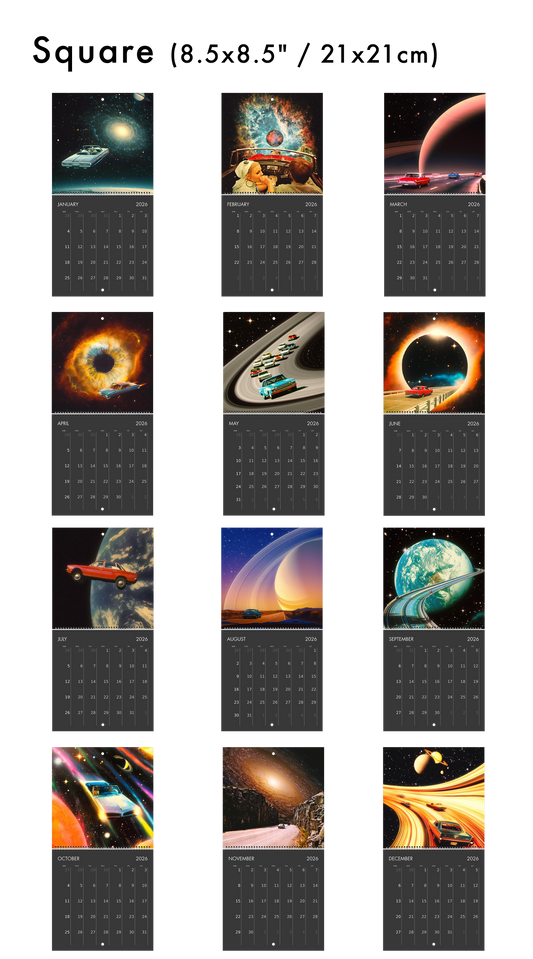 2026 Wall Calendar: Intergalactic Road Trips