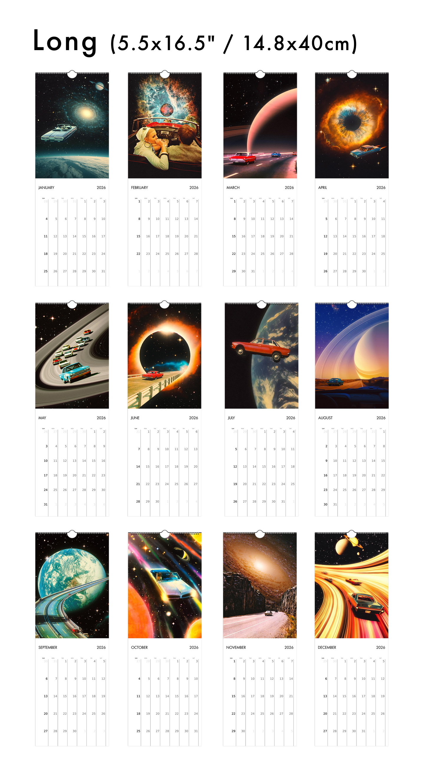 2026 Wall Calendar: Intergalactic Road Trips