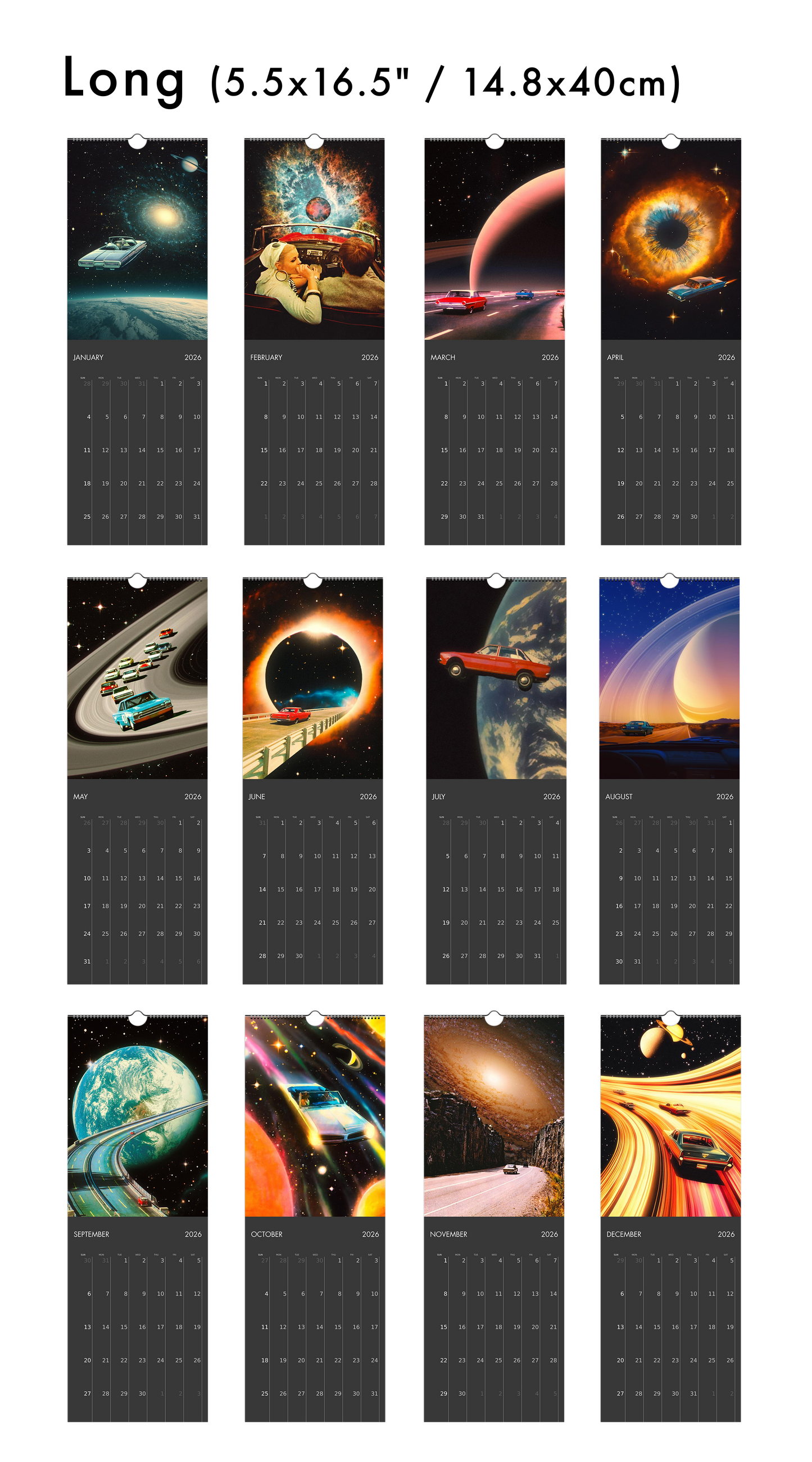 2026 Wall Calendar: Intergalactic Road Trips