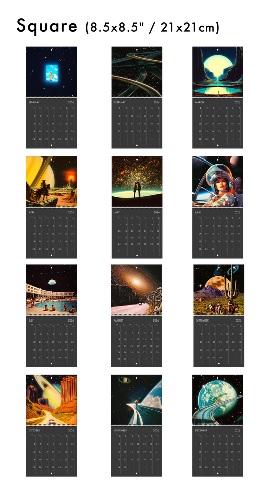2026 Wall Calendar: Space Escape