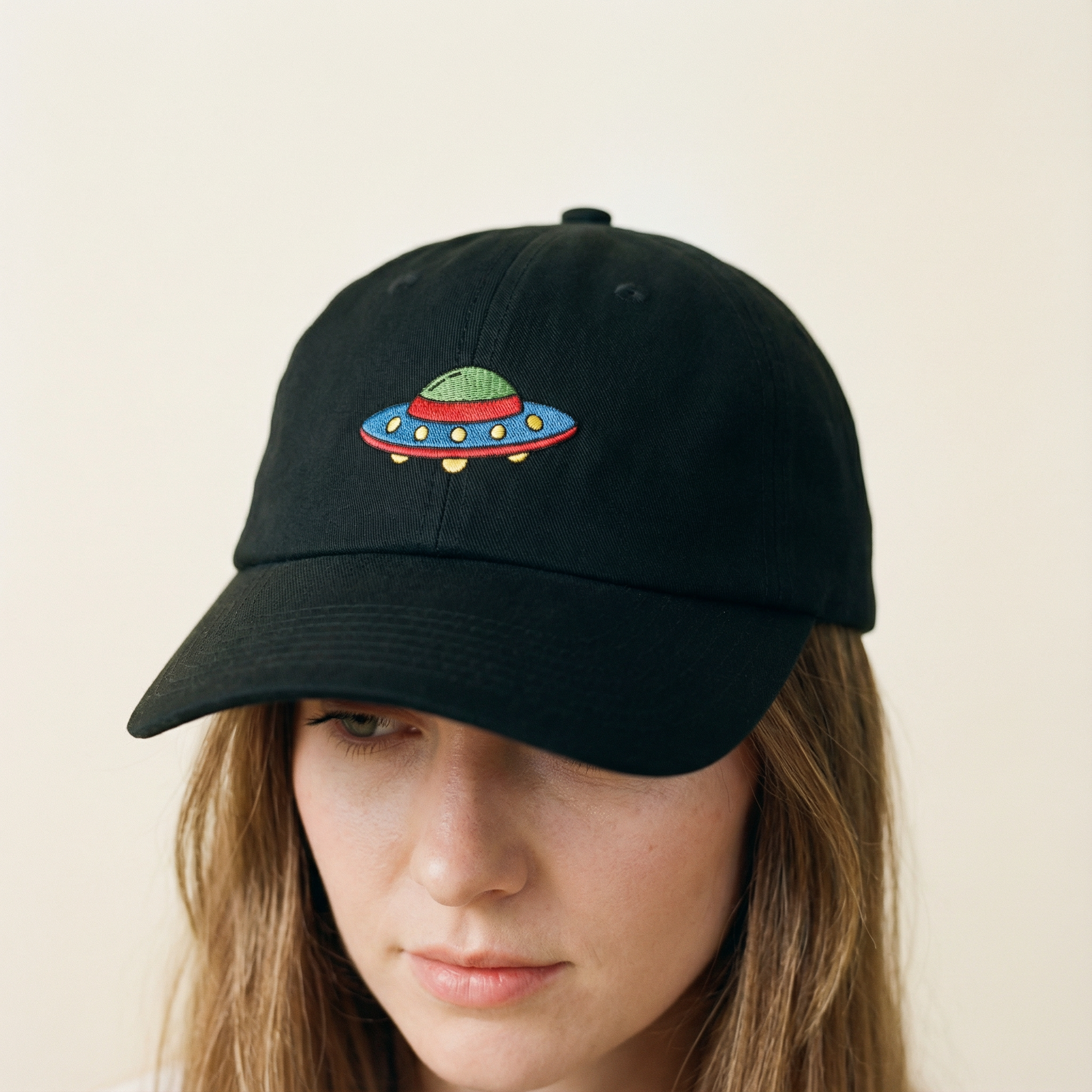 UFO | Embroidered Cap | Retro Space Design | Surreal Art – Taudalpoi