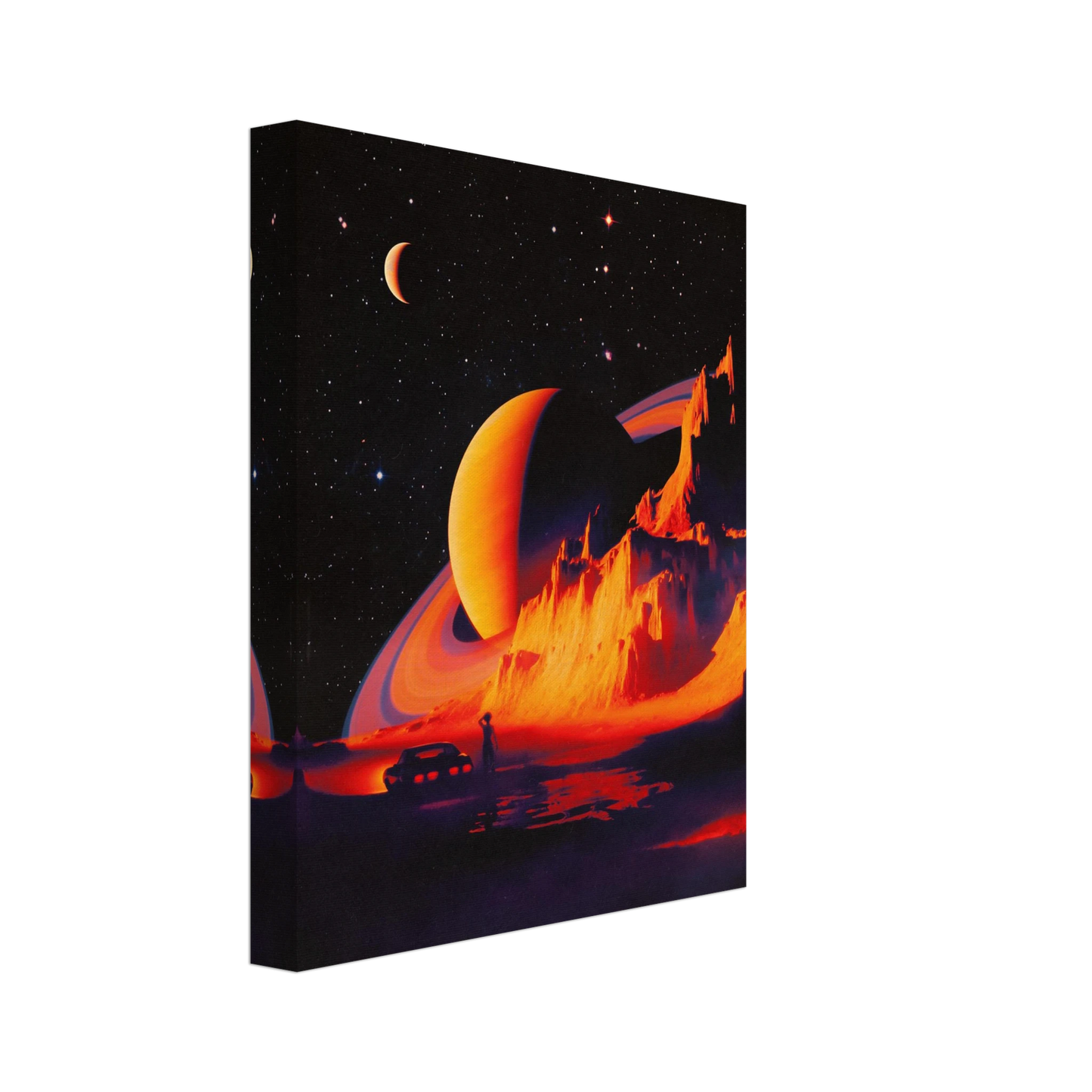 Alien Landscape – Retro Sci-Fi Space Canvas Art – Taudalpoi