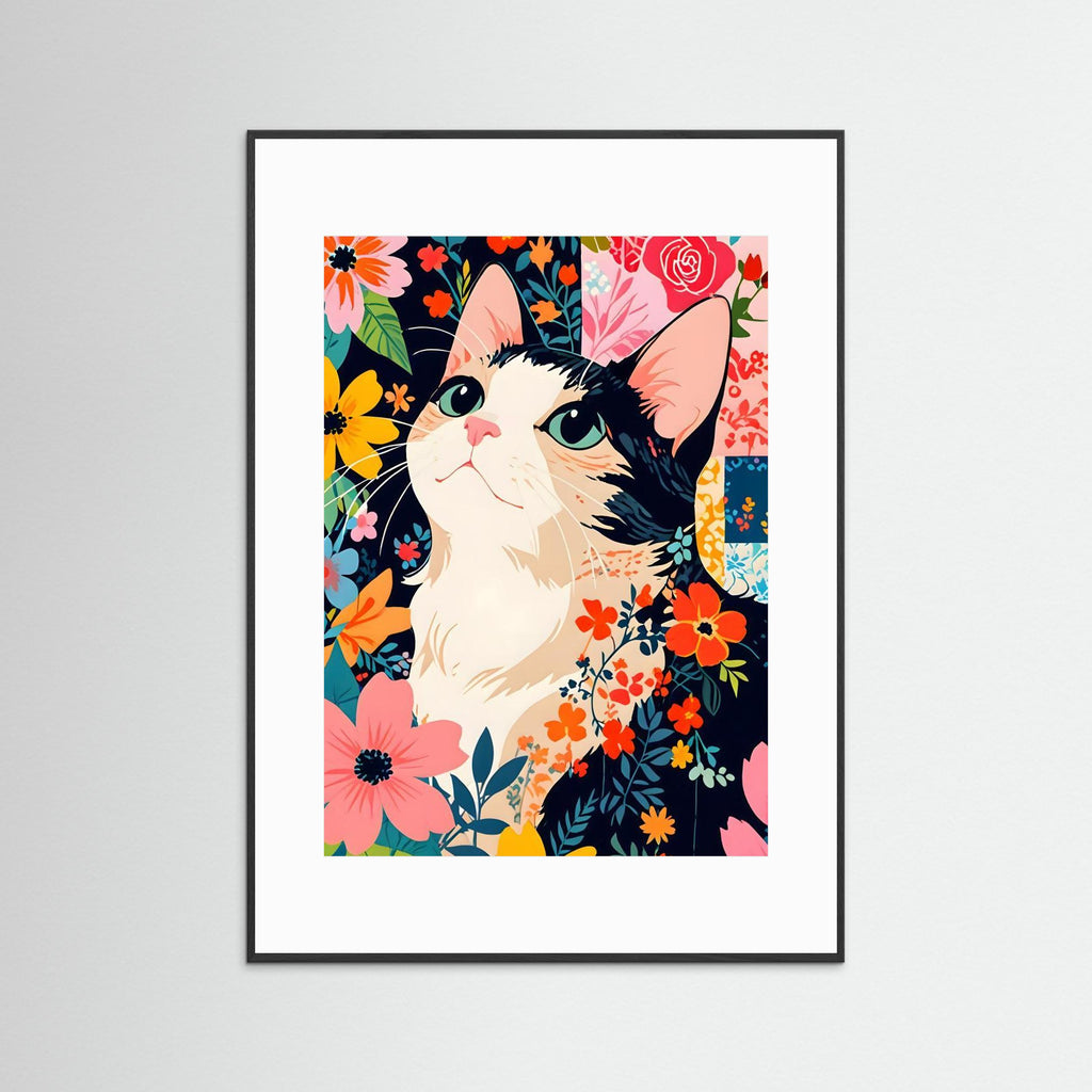 Floral Patchwork Cat by Kintsugi99