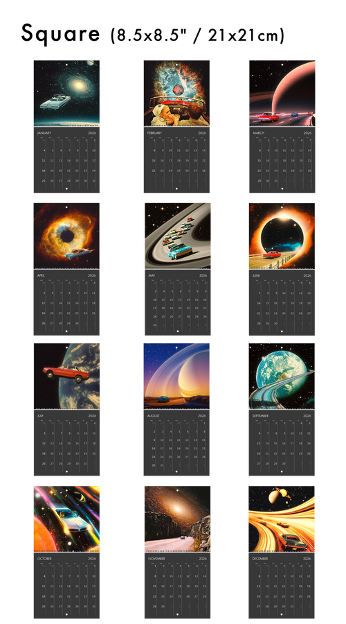 2026 Wall Calendar: Intergalactic Road Trips