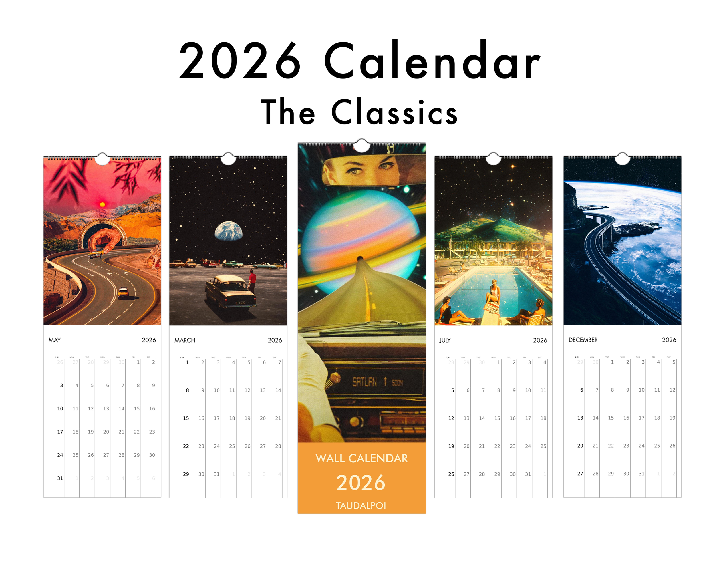 2026 Wall Calendar: The Classics