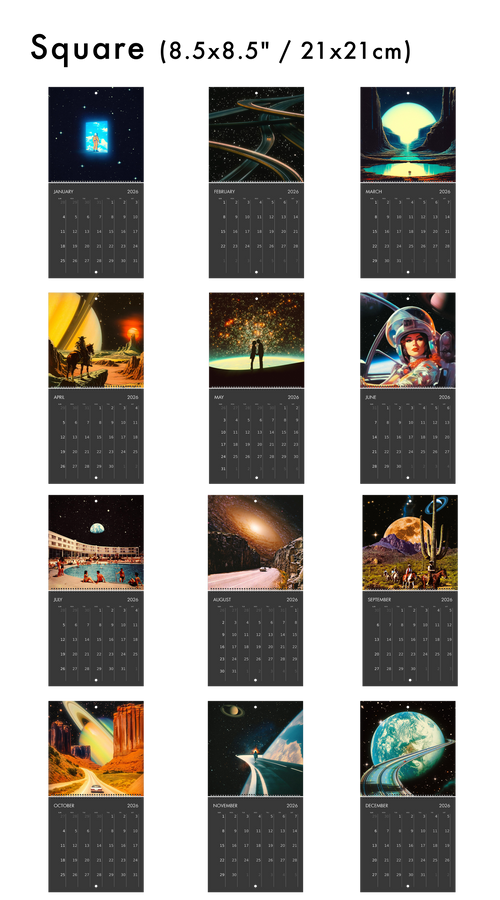 2026 Wall Calendar: Space Escape