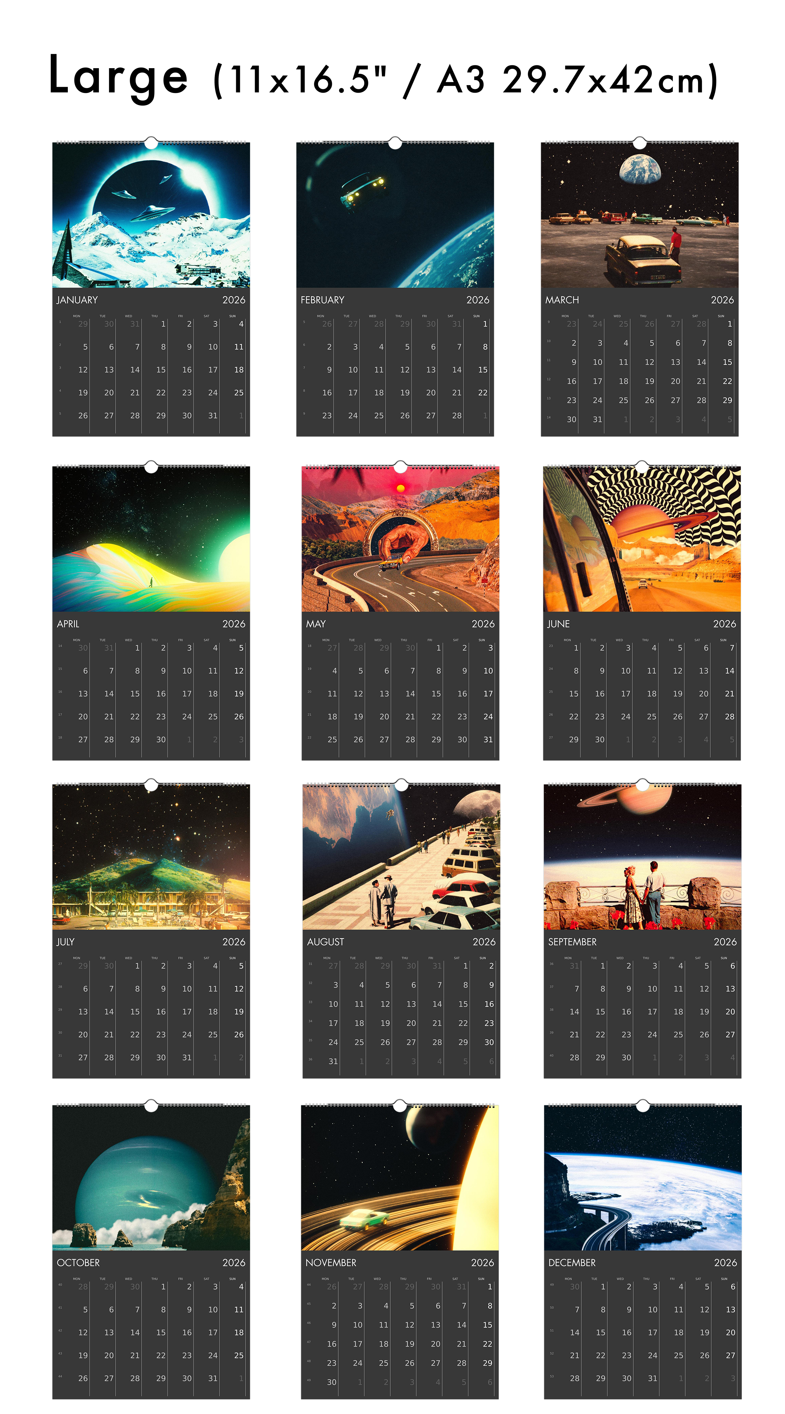 2026 Wall Calendar: The Classics