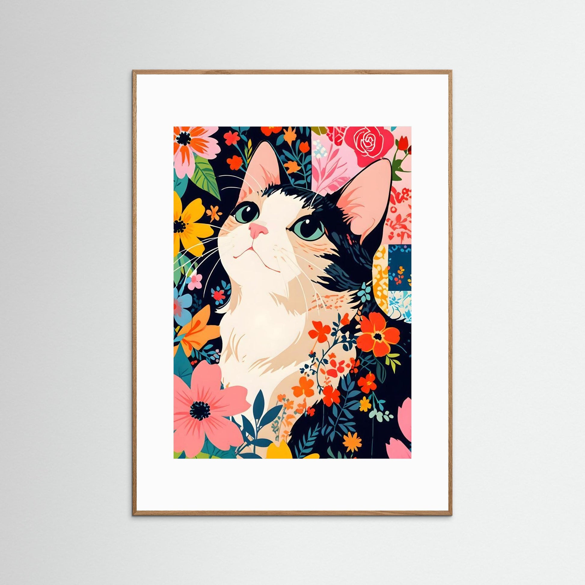 Floral Patchwork Cat by Kintsugi99