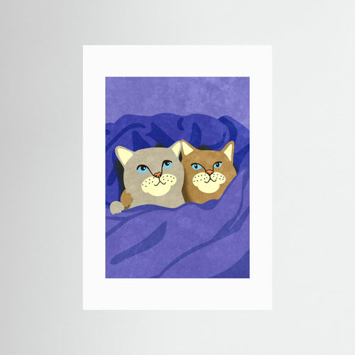 Cats in Bed by Raissa Oltmanns