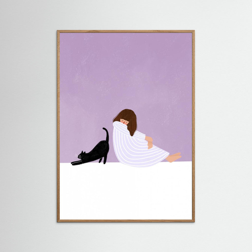 Girl and Cat by Bea Müller