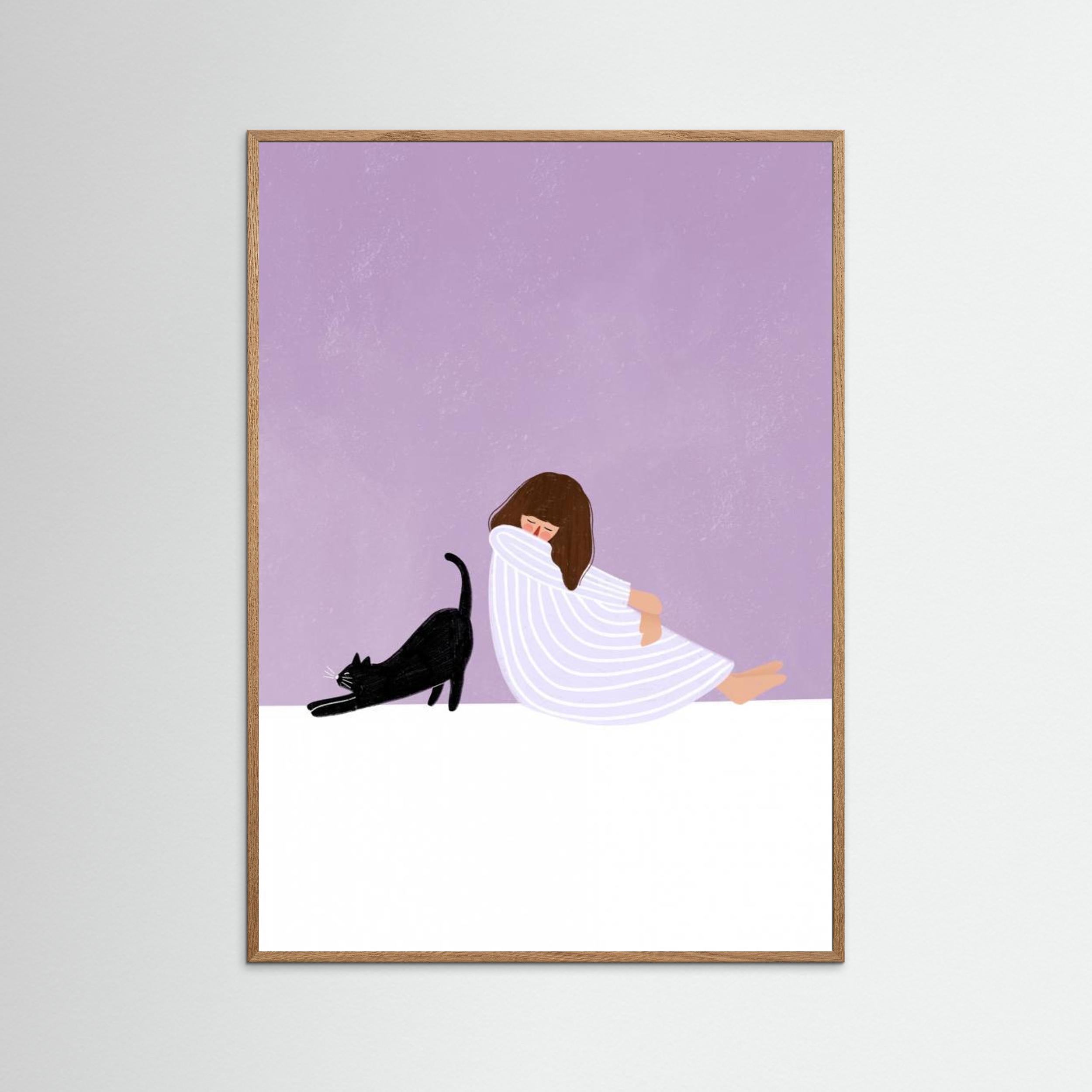 Girl and Cat by Bea Müller