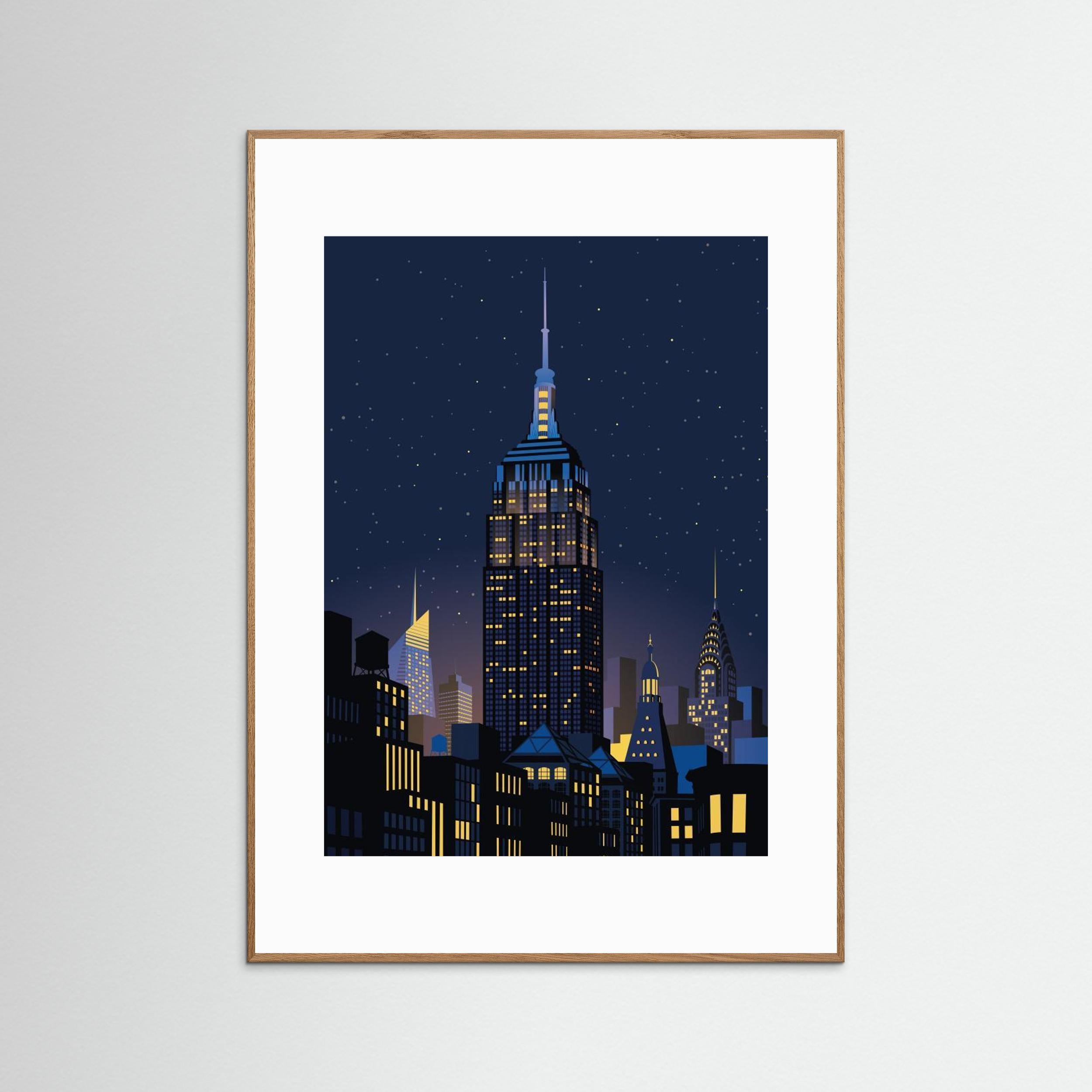 NYC Manhathan by night by Remko Heemskerk