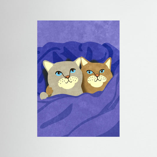 Cats in Bed by Raissa Oltmanns