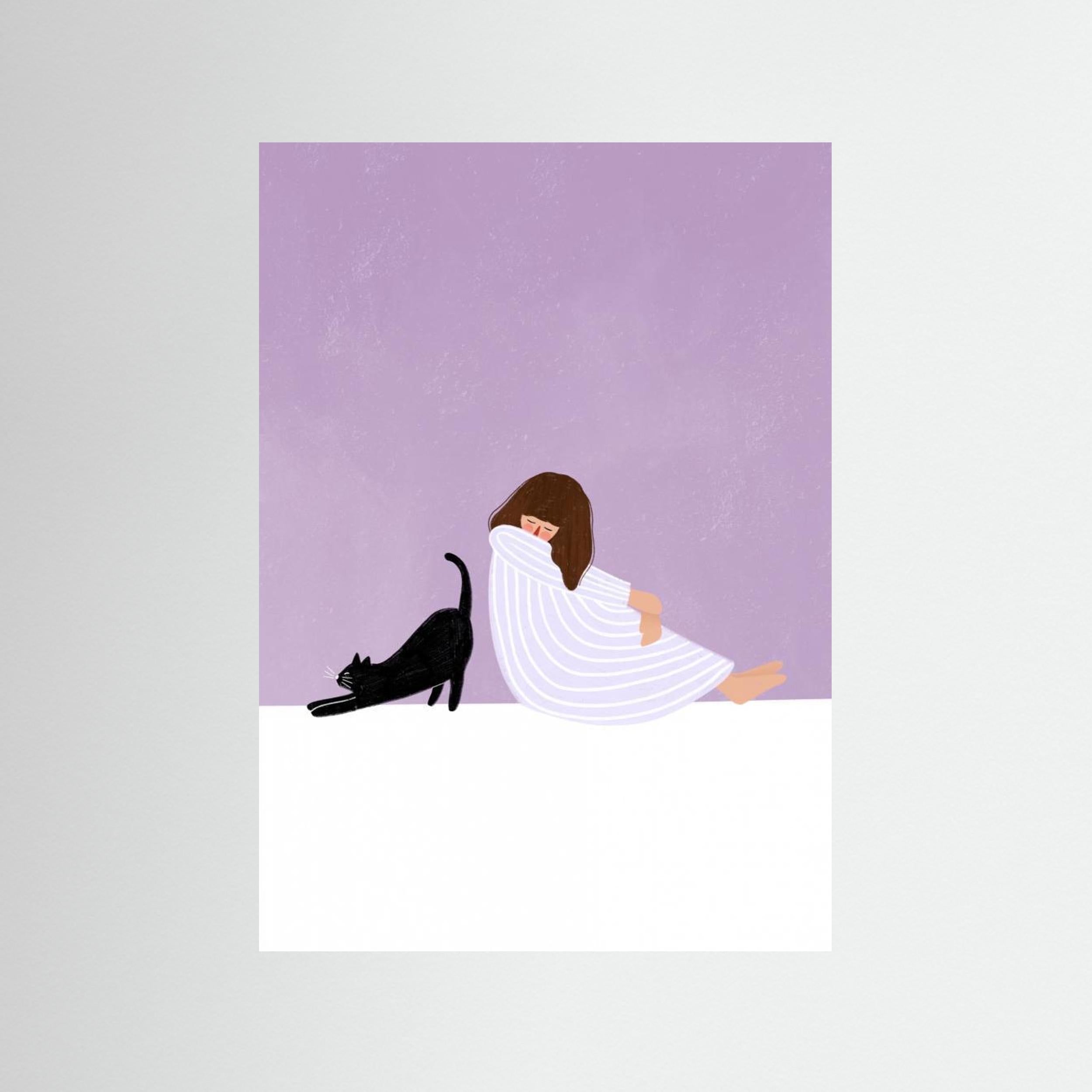 Girl and Cat by Bea Müller