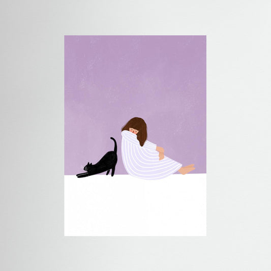 Girl and Cat by Bea Müller