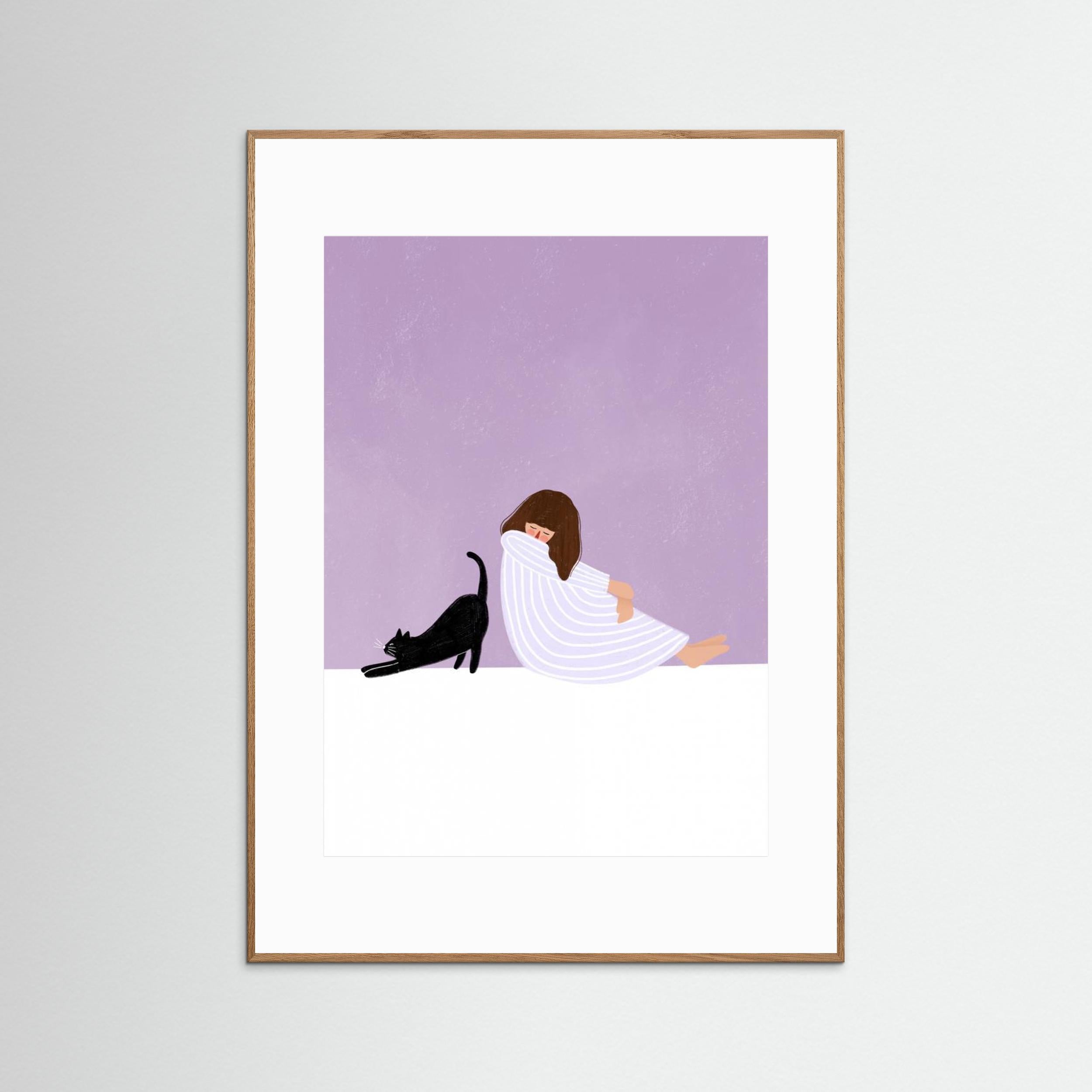 Girl and Cat by Bea Müller