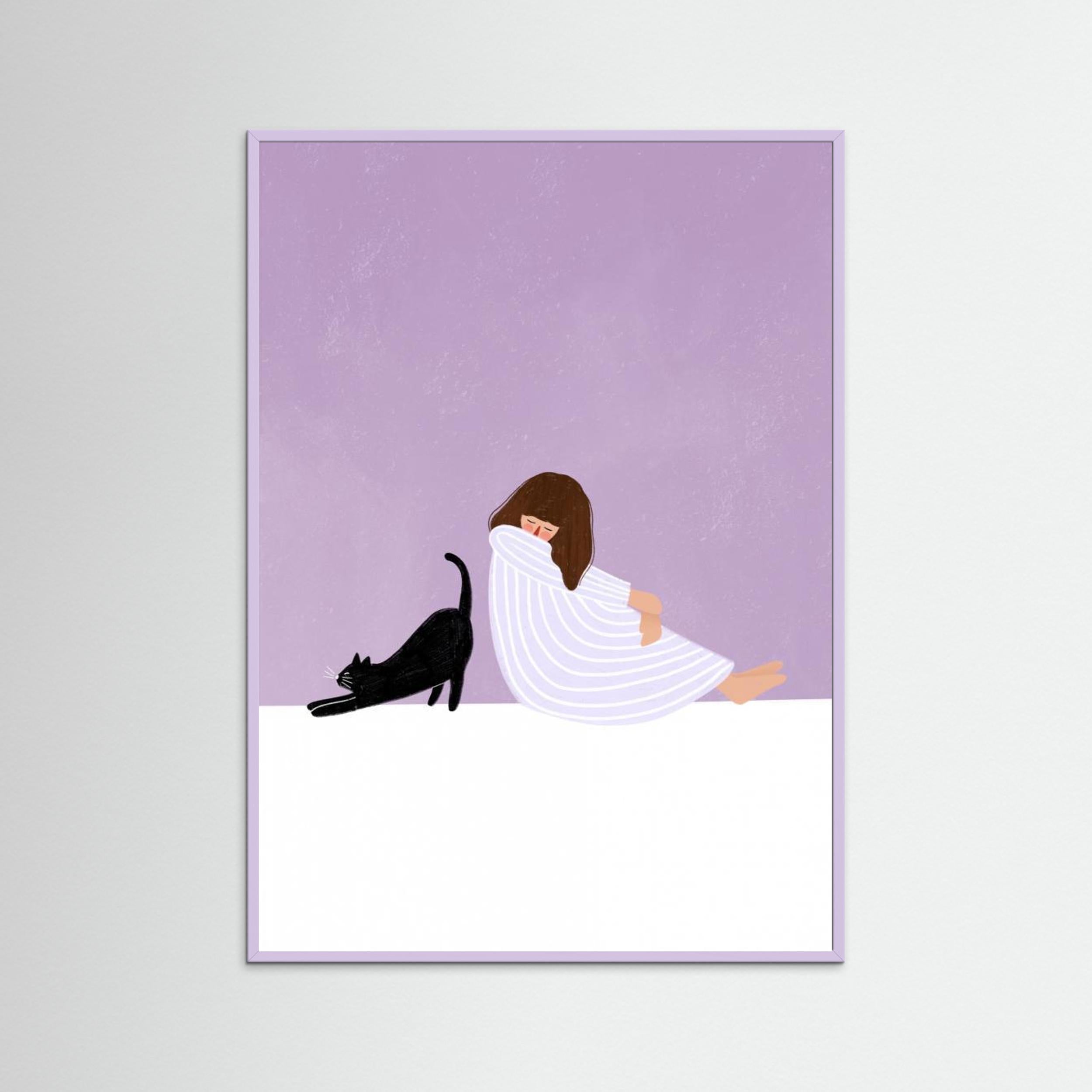 Girl and Cat by Bea Müller