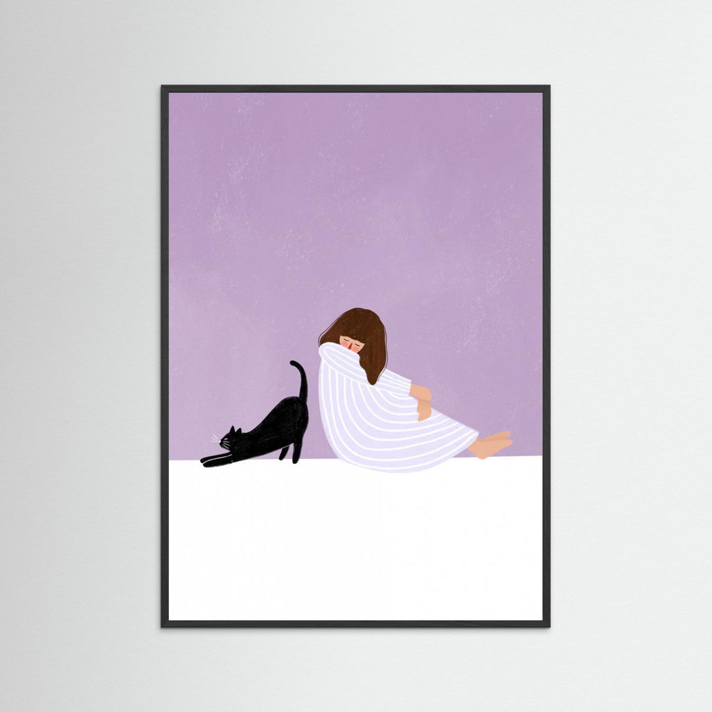 Girl and Cat by Bea Müller